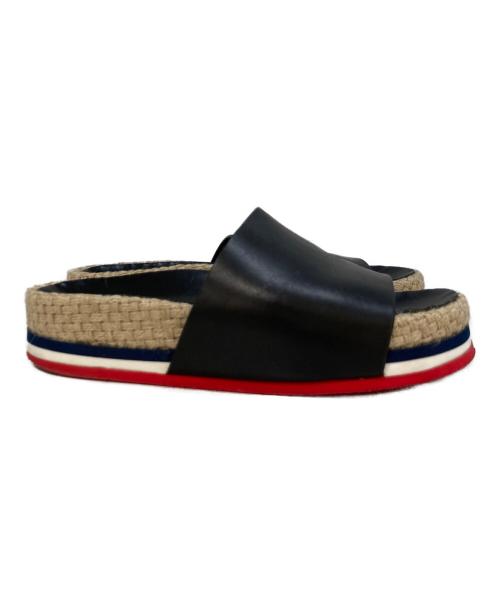 MONCLER（モンクレール）MONCLER (モンクレール) エスパドリーユ ブラック サイズ:不明(実寸をご参考下さい)の古着・服飾アイテム