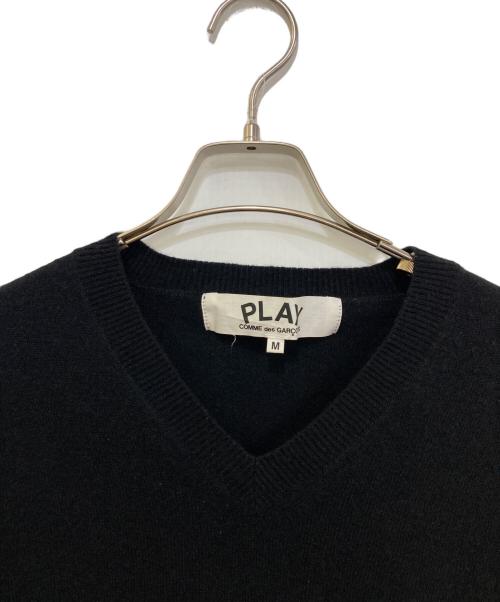 PLAY COMME des GARCONS（プレイコムデギャルソン）PLAY COMME des GARCONS (プレイコムデギャルソン) ウールニット　AZ-N044 ブラック サイズ:Mの古着・服飾アイテム