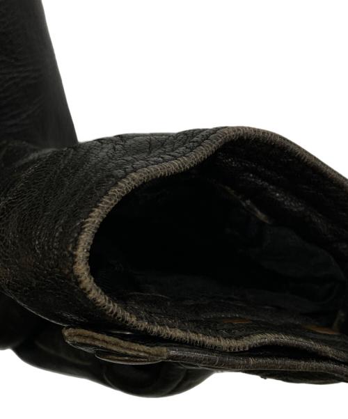 スウェーデン軍（スウェーデングン）スウェーデン軍 (スウェーデングン) レザーカーコート ブラック サイズ:2の古着・服飾アイテム