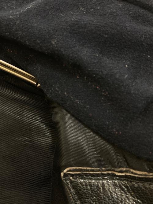 スウェーデン軍（スウェーデングン）スウェーデン軍 (スウェーデングン) レザーカーコート ブラック サイズ:2の古着・服飾アイテム