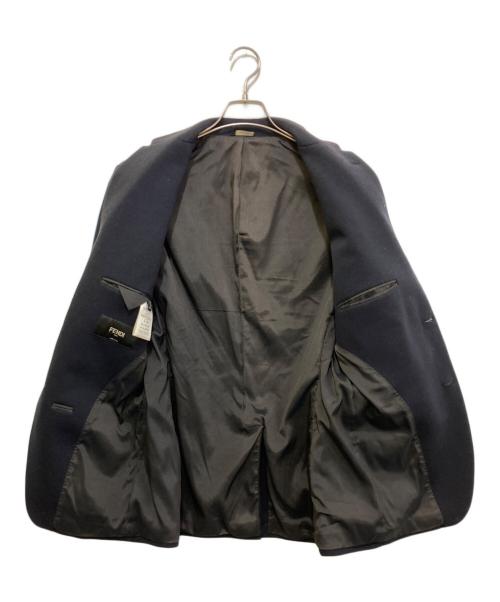 FENDI（フェンディ）FENDI (フェンディ) サイドラインテーラードジャケット　FJ0449SI7 ネイビー サイズ:50の古着・服飾アイテム