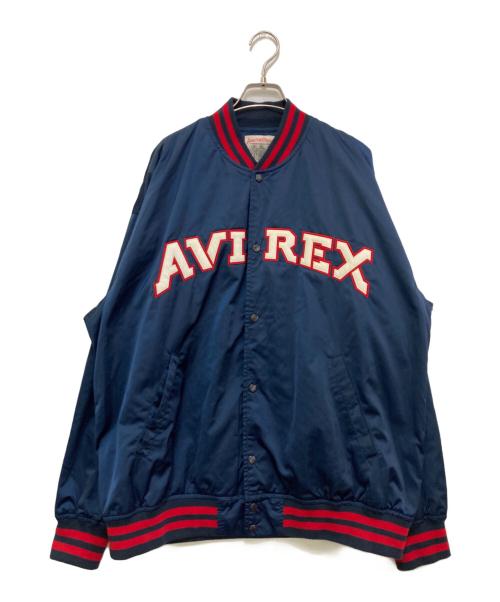 AVIREX（アヴィレックス）AVIREX (アヴィレックス) 復刻 サテンスタジャン ネイビー サイズ:2XLの古着・服飾アイテム