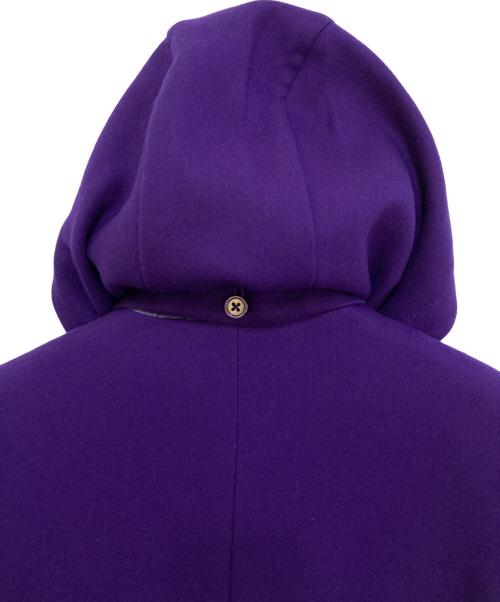 PS Paul Smith（ＰＳポールスミス）PS Paul Smith (ＰＳポールスミス) ウールフーデットコート パープル サイズ:40の古着・服飾アイテム
