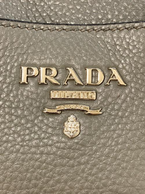 PRADA（プラダ）PRADA (プラダ) ヴィッテロダイノ 2WAYトートバッグ　B4393M グレーの古着・服飾アイテム