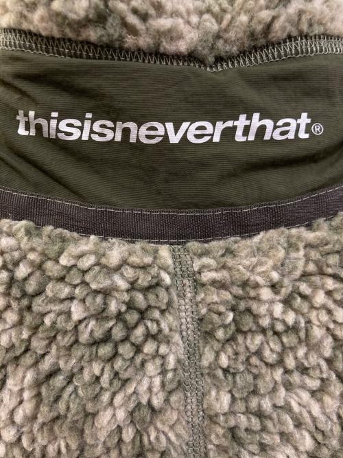 thisisneverthat（ディスイズネバーザット）thisisneverthat (ディスイズネバーザット) SP Sherpa Fleece Jacket カーキ サイズ:Lの古着・服飾アイテム
