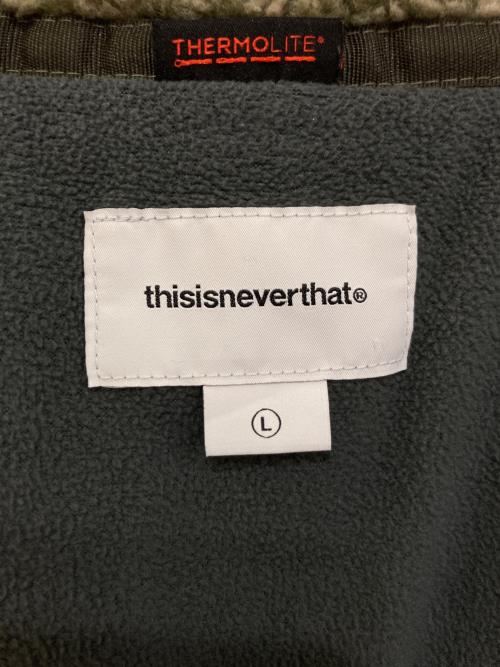 thisisneverthat（ディスイズネバーザット）thisisneverthat (ディスイズネバーザット) SP Sherpa Fleece Jacket カーキ サイズ:Lの古着・服飾アイテム