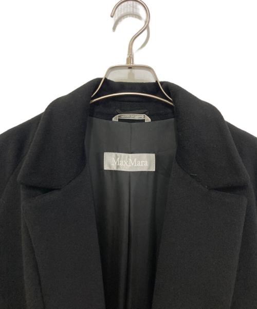 MaxMara（マックスマーラ）MaxMara (マックスマーラ) ウールロングコート ブラック サイズ:42の古着・服飾アイテム