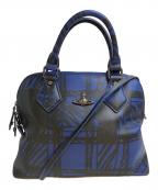 Vivienne Westwood ANGLOMANIAヴィヴィアンウエストウッドアングロマニア）の古着「オーブロゴ2WAYバッグ」｜ブルー