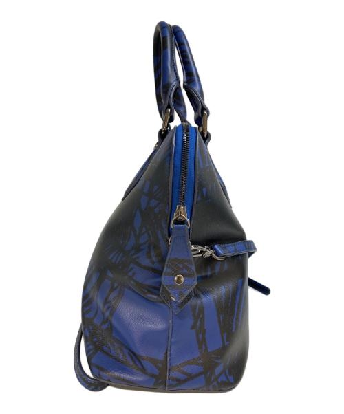 Vivienne Westwood ANGLOMANIA（ヴィヴィアンウエストウッドアングロマニア）Vivienne Westwood ANGLOMANIA (ヴィヴィアンウエストウッドアングロマニア) オーブロゴ2WAYバッグ ブルーの古着・服飾アイテム