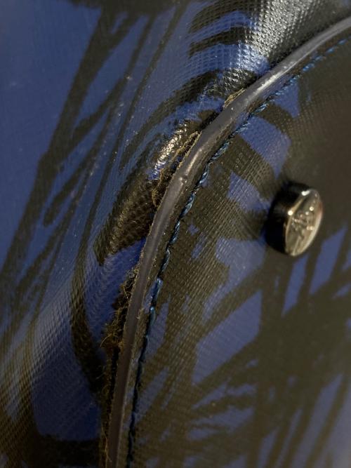 Vivienne Westwood ANGLOMANIA（ヴィヴィアンウエストウッドアングロマニア）Vivienne Westwood ANGLOMANIA (ヴィヴィアンウエストウッドアングロマニア) オーブロゴ2WAYバッグ ブルーの古着・服飾アイテム