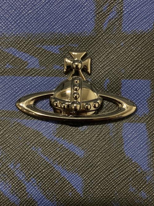 Vivienne Westwood ANGLOMANIA（ヴィヴィアンウエストウッドアングロマニア）Vivienne Westwood ANGLOMANIA (ヴィヴィアンウエストウッドアングロマニア) オーブロゴ2WAYバッグ ブルーの古着・服飾アイテム