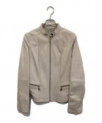 DAMA collectionダーマコレクション）の古着「ラムレザージャケット」｜ベージュ