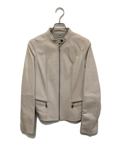 DAMA collection（ダーマコレクション）DAMA collection (ダーマコレクション) ラムレザージャケット ベージュ サイズ:7AR 未使用品の古着・服飾アイテム