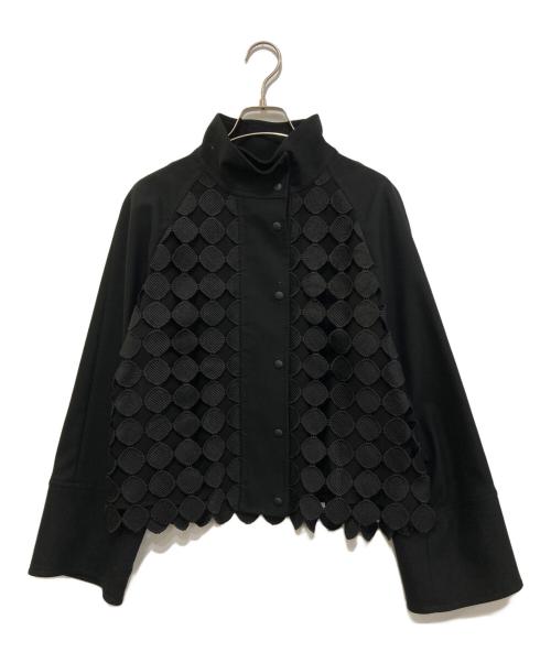ADORE（アドーア）ADORE (アドーア) サークルレーススタンドカラージャケット ブラック サイズ:38の古着・服飾アイテム