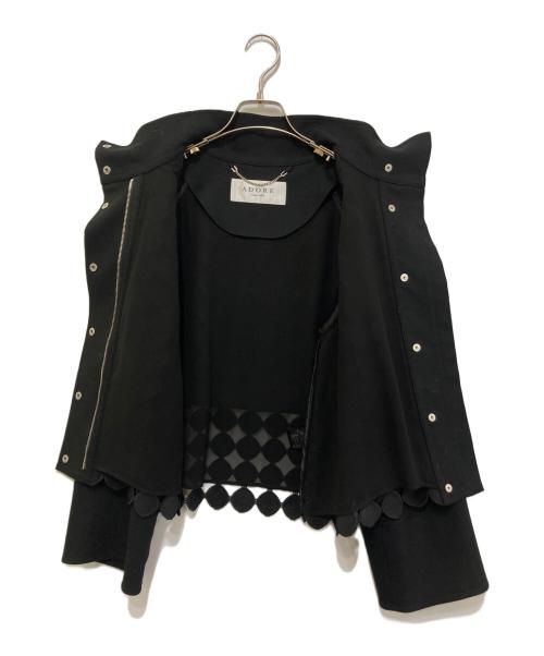 ADORE（アドーア）ADORE (アドーア) サークルレーススタンドカラージャケット ブラック サイズ:38の古着・服飾アイテム