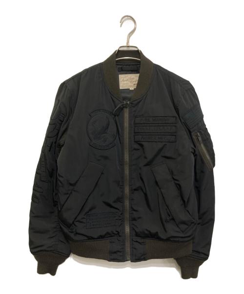 AVIREX（アヴィレックス）AVIREX (アヴィレックス) MA-1 TIGER SHARK ジャケット ブラック サイズ:Mの古着・服飾アイテム