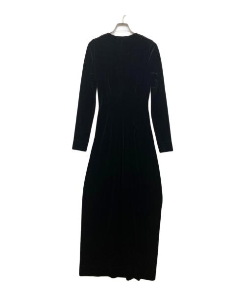 GANNI（ガニー）GANNI (ガニー) ベルベットワンピース ブラック サイズ:32の古着・服飾アイテム