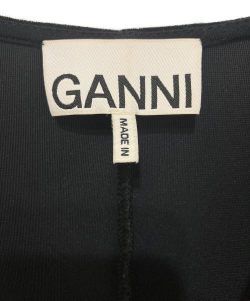 GANNI（ガニー）GANNI (ガニー) ベルベットワンピース ブラック サイズ:32の古着・服飾アイテム
