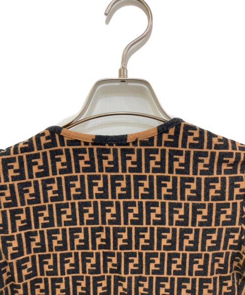 FENDI（フェンディ）FENDI (フェンディ) ズッカ総柄Tシャツ ブラウン サイズ:40の古着・服飾アイテム