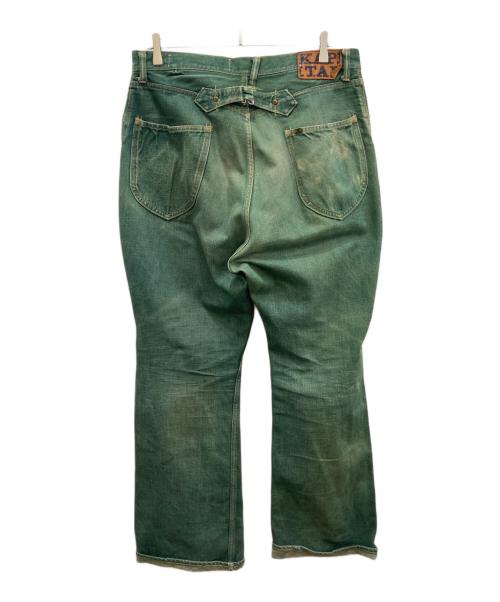 KAPITAL（キャピタル）KAPITAL (キャピタル) ピエロデニムパンツ グリーン サイズ:Mの古着・服飾アイテム