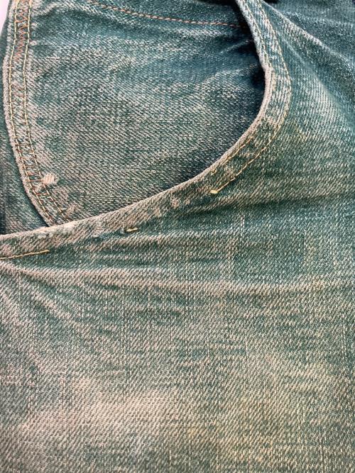 KAPITAL（キャピタル）KAPITAL (キャピタル) ピエロデニムパンツ グリーン サイズ:Mの古着・服飾アイテム