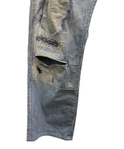 KAPITAL（キャピタル）KAPITAL (キャピタル) ヴィンテージ加工ヒッコリーパンツ インディゴ サイズ:34の古着・服飾アイテム