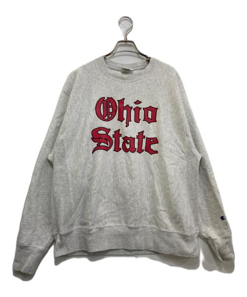 Champion REVERSE WEAVE（チャンピオン リバース ウィーブ）Champion REVERSE WEAVE (チャンピオン リバース ウィーブ) プリントスウェット グレー サイズ:LARGEの古着・服飾アイテム