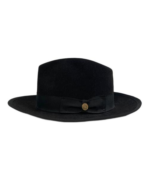 STETSON（ステットソン）STETSON (ステットソン) 中折れハット ブラック サイズ:59/ 7 3/8の古着・服飾アイテム