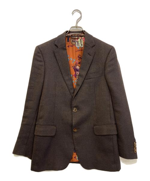 ETRO（エトロ）ETRO (エトロ) 裏地総柄2Bジャケット ブラウン サイズ:46の古着・服飾アイテム