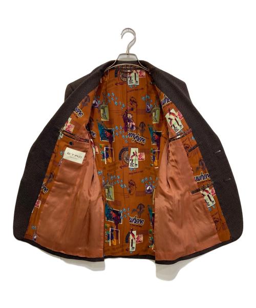ETRO（エトロ）ETRO (エトロ) 裏地総柄2Bジャケット ブラウン サイズ:46の古着・服飾アイテム