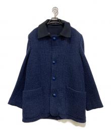 ETRO（エトロ）の古着「ライナー付ニットジャケット」｜ネイビー