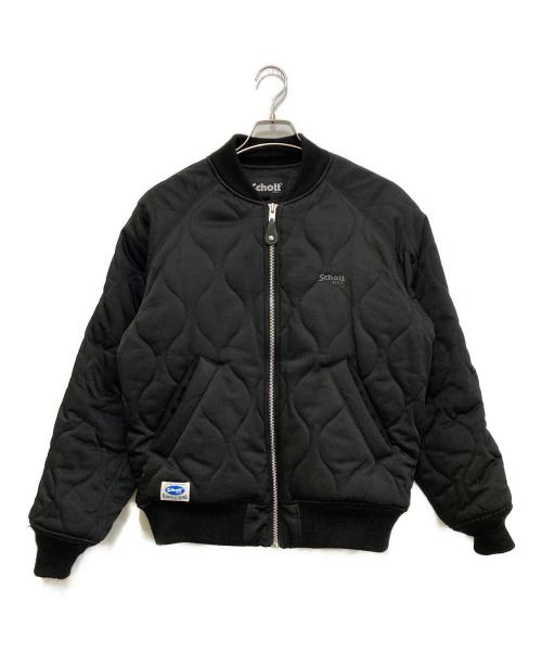 Schott（ショット）Schott (ショット) ONIONQUILTED JACKET OVAL CHENILLE LOGO 782-3252021 ブラック サイズ:Mの古着・服飾アイテム