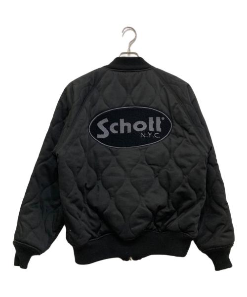Schott（ショット）Schott (ショット) ONIONQUILTED JACKET OVAL CHENILLE LOGO 782-3252021 ブラック サイズ:Mの古着・服飾アイテム