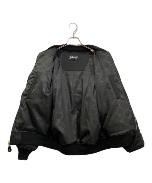 Schott（ショット）Schott (ショット) ONIONQUILTED JACKET OVAL CHENILLE LOGO 782-3252021 ブラック サイズ:Mの古着・服飾アイテム