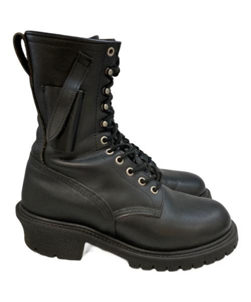 RED WING（レッドウィング）RED WING (レッドウィング) ナイフポケット付きロガーブーツ　8198 ブラック サイズ:不明(実寸をご参考下さい)の古着・服飾アイテム