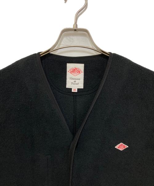 DANTON（ダントン）DANTON (ダントン) フリースカラーレスコート　JD-8992 ブラック サイズ:38の古着・服飾アイテム