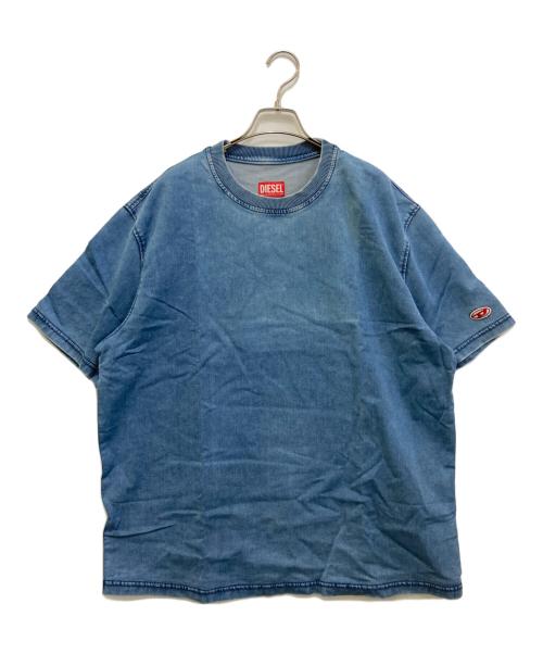 DIESEL（ディーゼル）DIESEL (ディーゼル) D-BIGGOR-NE TRACK DENIM T-SHIRT　069YN インディゴ サイズ:XXLの古着・服飾アイテム
