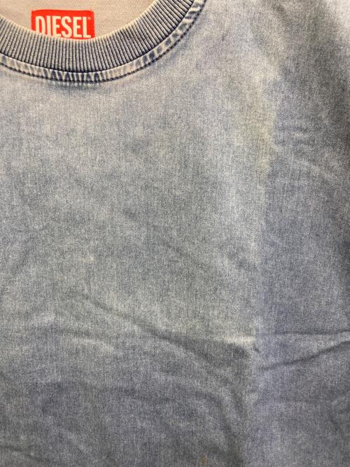 DIESEL（ディーゼル）DIESEL (ディーゼル) D-BIGGOR-NE TRACK DENIM T-SHIRT　069YN インディゴ サイズ:XXLの古着・服飾アイテム