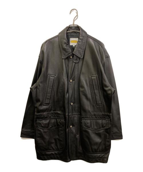 INTERMEZZO（インターメッツォ）INTERMEZZO (インターメッツォ) ラムレザーコート ブラック サイズ:Lの古着・服飾アイテム