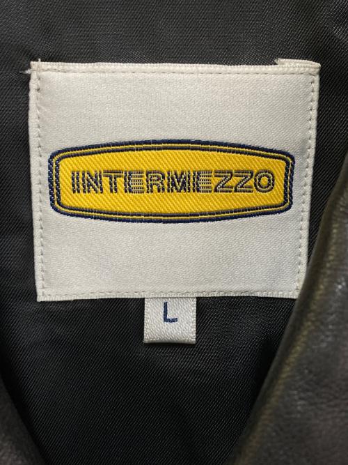 INTERMEZZO（インターメッツォ）INTERMEZZO (インターメッツォ) ラムレザーコート ブラック サイズ:Lの古着・服飾アイテム