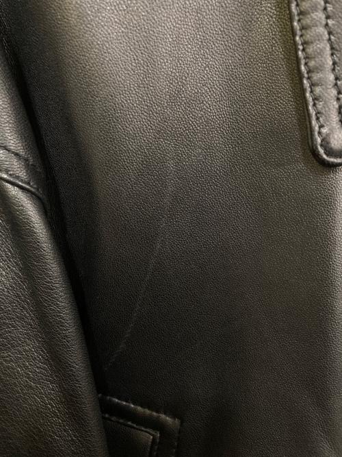 INTERMEZZO（インターメッツォ）INTERMEZZO (インターメッツォ) ラムレザーコート ブラック サイズ:Lの古着・服飾アイテム