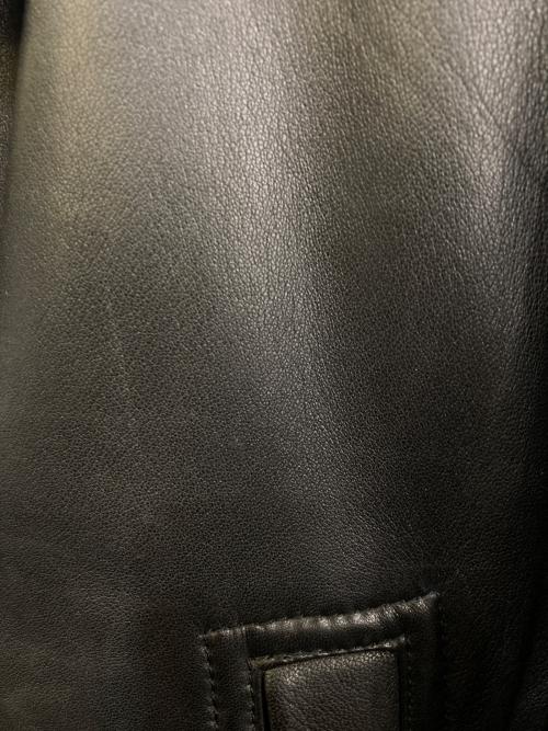 INTERMEZZO（インターメッツォ）INTERMEZZO (インターメッツォ) ラムレザーコート ブラック サイズ:Lの古着・服飾アイテム