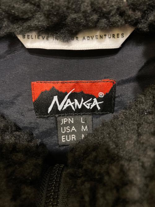 NANGA（ナンガ）NANGA (ナンガ) WIND AND SEA (ウィンダンシー) BOA FLEECE JACKET ブラック サイズ:Lの古着・服飾アイテム
