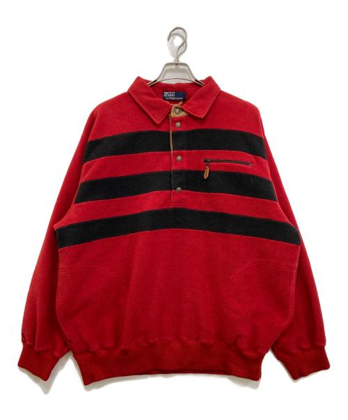 POLO RALPH LAUREN（ポロ・ラルフローレン）POLO RALPH LAUREN (ポロ・ラルフローレン) フリースプルオーバー レッド サイズ:LLの古着・服飾アイテム