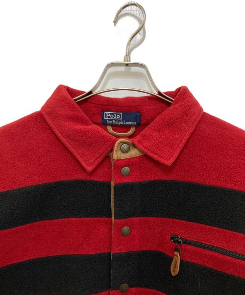 POLO RALPH LAUREN（ポロ・ラルフローレン）POLO RALPH LAUREN (ポロ・ラルフローレン) フリースプルオーバー レッド サイズ:LLの古着・服飾アイテム