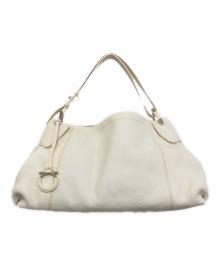 Salvatore Ferragamo（サルヴァトーレ フェラガモ）の古着「ガンチーニストラップワンハンドルバッグ　A911」｜アイボリー