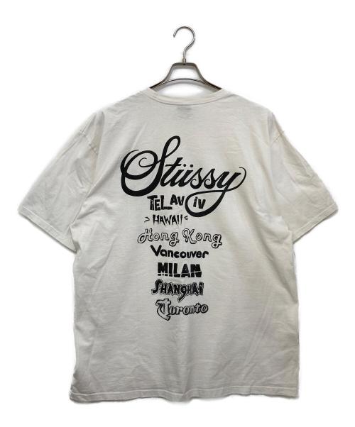 stussy（ステューシー）stussy (ステューシー) プリントTシャツ ホワイト サイズ:XLの古着・服飾アイテム
