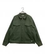 flagstuffフラグスタフ）の古着「ジップブルゾン」｜グリーン