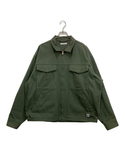 flagstuff（フラグスタフ）flagstuff (フラグスタフ) ジップブルゾン グリーン サイズ:Lの古着・服飾アイテム