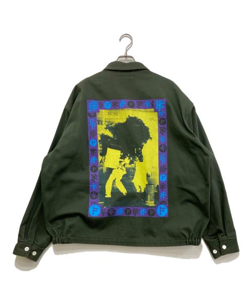 flagstuff（フラグスタフ）flagstuff (フラグスタフ) ジップブルゾン グリーン サイズ:Lの古着・服飾アイテム